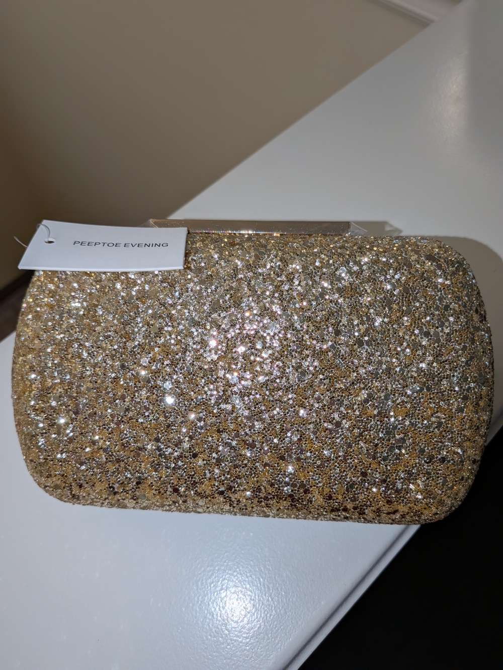 Gold Glitter Clutch